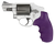 HOGUE COMBAT GRIPS INC Hogue 60006 OverMolded Monogrip Cobblestone Purple Rubber with Finger Grooves for S&W J Frame with Round Butt