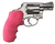 HOGUE COMBAT GRIPS INC Hogue 60007 OverMolded Monogrip Cobblestone Pink Rubber with Finger Grooves for S&W J Frame with Round Butt