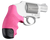 HOGUE COMBAT GRIPS INC Hogue 60027 OverMolded Tamer  Cobblestone Pink Rubber with Finger Grooves for S&W J Frame Centennial with Round Butt, Bodyguard