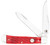 COBRA TEC KNIVES LLC CobraTec Knives CTTDTRPREDBN Trapper  Folding 2.88" Clip Point, 2.94" Spey Plain Polished VG-10 SS Blades, 4.44" Red Bone Scales/SS Handle