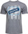 GLOCK INC Glock AP96208 Blue Line Tee  Gray Ringspun Cotton/Polyester Short Sleeve XL