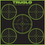 TRUGLO INC (GSM) TruGlo TG11A12 Tru-See 5-Bull Target Self-Adhesive Heavy Paper Black/Green 12"x12" 5-Bullseye 12 Pack