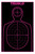 TRUGLO INC (GSM) TruGlo TG13A12BB Tru-See Handgun Target Self-Adhesive Heavy Paper Black/Pink 12"x18" Silhouette 12 Pack