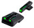 TRUGLO INC (GSM) TruGlo TG131NT2 TFO  Green/Tritium/Fiber Optic Front Sight-Green/Tritium/Fiber Optic Rear Sight 1911 Government