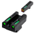 TRUGLO INC (GSM) TruGlo TG13WA4PC TFX Pro  Black | Green Tritium & Fiber Optic Orange Outline Front Sight Green Tritium & Fiber Optic Rear Sight