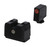 RIVAL ARMS (GSM) Rival Arms RA4A231G In-Line MOS Night Sights for G17/G19  Green Tritium Orange Outline Front Sight-Green Tritium White Outline Rear Sight