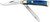 BOKER USA INC Boker 110828 Trapper 2.0 Clip Point/Spey Plain D2 Steel Blade Blue Jigged Bone Handle