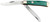 BOKER USA INC Boker 110829 Trapper 2.0 Clip Point/Spey Plain D2 Steel Blade Smooth Green Bone Handle