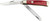 BOKER USA INC Boker 110830 Trapper  Plain D2 Steel Blade Smooth Red Bone Bone Handle