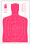 ACTION TARGET INC Action Target B27ERD100 Qualification High Visibility Fluorescent Silhouette Paper 23" x 35" Red/White 100 Per Box