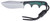 COLUMBIA RIVER KNIFE&TOOL CRKT 2376 Minimalist Nessmuk Fixed Plain Stonewashed D2 Steel Blade, Green Micarta Handle