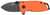 COLUMBIA RIVER KNIFE&TOOL CRKT 2486 SQUID  Compact 1.75" Folding Drop Point Plain Stonewashed D2 Steel Blade, Blaze Orange G10/SS Handle