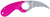 COLUMBIA RIVER KNIFE&TOOL CRKT 2511T Bear Claw  2.39" Fixed Hawkbill Serrated Powder Coated AUS8A SS Blade, Pink Textured GRN Handle