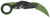 COLUMBIA RIVER KNIFE&TOOL CRKT 4040BG Provoke  2.41" Folding Karambit Plain Bright Green Cerakote D2 Steel, Blade Bright Green Cerakote Aluminum Handle