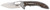 COLUMBIA RIVER KNIFE&TOOL CRKT 5460 Fossil  Compact 3.41" Folding Drop Point Plain Satin 8Cr13MoV SS Blade, Brown G10/SS Handle, Includes Pocket Clip