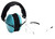 Pyramex VGCOMBO410 Low-Profile Combo Kit  Scratch Resistant Clear Lens & Frame with Rubber Temple Tips Powder Blue Low-Profile Earmuffs