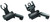 TROY INDUSTRIES INC Troy Ind SSIG45SHRBT00 45 Degree BattleSight Set- HK Front & Round Rear  Black Hardcoat Anodized