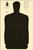 ACTION TARGET INC Action Target B27SBLACK100 Qualification Standard Silhouette Heavy Paper Hanging Black/White 100 Per Box