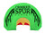 FOXPRO INC Foxpro CSMOUTHBACKWING Crooked Spur Back Wing Diaphragm Call Triple Reed Turkey Sounds Attracts Turkeys Green
