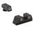 MEPRO USA LLC Meprolight USA 102203301 Tru-Dot Sight Set Green Tritium/Orange Tritium/Black Frame Compatible w/Glock 42/43/43X/48X, Post/Dovetail Mount