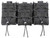 High Speed Gear 45DD00BK TACO Double Decker Shingle Black Nylong, Triple Shingle (3 Rifle/3 Pistol Mags), Fits MOLLE