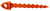 Targettack Llc  Targettack  Orange Polycarbonate Plastic 3" For Paper/Vinyl Targets 12 Pack
