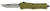 COBRA TEC KNIVES LLC CobraTec Knives MODCTK1MDNS CTK-1  Medium 3" OTF Drop Point Plain D2 Steel Blade/OD Green Aluminum Handle Features Glass Breaker Includes Pocket Clip