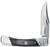 AOB/AMERICAN OUTDOOR BRND Uncle Henry 1222013 Bear Paw  3.80" Folding Plain 7Cr17MoV SS Blade, Black/SS Wood Laminate Handle