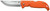 COLD STEEL (GSM) Cold Steel CS20NPJ Finn Wolf 3.50" Folding Straight Back Plain Satin Polished AUS-8A SS Blade/Blaze Orange Griv-Ex Handle Includes Pocket Clip