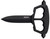 COLD STEEL (GSM) Cold Steel CS80NT3 Chaos Push Knife 5" Fixed Plain Black Matte Powder Coat SK-5 Steel Blade/ Black w/D-Guard Handle Griv-Ex w/Overmold Kray-Ex Handle Includes Belt Loop/Sheath