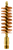 PRO SHOT PRODUCTS Pro-Shot 28S Bore Brush  28 Gauge Shotgun #5/16-27 Thread Bronze Bristles Looped Tip Brass Core