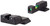 TRIJICON INC Trijicon 601110 DI Night Sight Set  Green/Tritium/Fiber Optic Front Sight-Green Tritium Black Outline Rear Sight Smith & Wesson M&P Shield/M&P Shield Plus