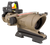 TRIJICON INC Trijicon 100553 ACOG ECOS Combo Flat Dark Earth 4x32mm Illuminated Red Crosshair .223 BDC Reticle