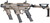 Recover Tactical PIXPMGFBR02 P-IX+MG  PG9 SR20 Metal Front Guard Folding Brace Tan