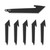 OUTDOOR EDGE (REVO BRAND) Outdoor Edge RRT30K6C   3" Tanto Plain Black Oxide 420J2 SS Blade 6 Blades
