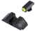 Night Fision GLK001007YGZ Tritium Night Sights For Glock  Green Tritium Yellow Outline Front Sight- Green Tritium Black Outline Rear Sight Glock 17/17L/19/22