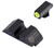 Night Fision GLK003007YGZ Tritium Night Sights For Glock  Green Tritium Yellow Outline Front Sight- Green Tritium Black Outline Rear Sight Glock 42/43/43X