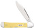 WR CASE & SONS CUTLERY CO Case 30116 CopperLock  Mini 2.72" Folding Clip Point Plain Mirror Polished Carbon Steel Blade, Yellow Synthetic Handle