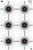 BIRCHWOOD CASEY (GSM) Birchwood Casey 37038 EZE-Scorer  6-Bullseye Paper Target 23" x 35" 100 Per Pack
