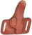 BIANCHI INTERNATIONAL Bianchi 12843 Black Widow  OWB Size 10 Tan Leather Belt Slide Fits Browning Hi-Power Fits Colt Commander Fits Springfield 1911-A1 Right Hand