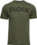 GLOCK INC Glock AP96158 Caliber Tee  Military Green Ringspun Cotton Short Sleeve Large