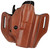 BIANCHI INTERNATIONAL Bianchi 38351 Allusion Assent Pro-Fit OWB Size 13 Tan Leather Belt Slide Compatible w/Glock 17/22/Springfield XDS/Ruger American Pistol Belt Up to 1.50" Wide Right Hand