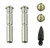 TACFIRE INC TacFire MAR108SS Anti-Walk Pin Set  Silver Stainless Steel AR-15