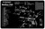 TEKMAT (GSM) TekMat TEKR17WALP99 Walther P99 Cleaning Mat Black/White Rubber 11"x17" Walther P99 Parts Diagram