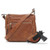 Jessie & James Handbags JESSIE & JAMES BROOKLYN CONCEALED CARRY LOCK & KEY CROSSBODY HANDBAG 9.5 H X 10.5 W X 3.5 D ( TAN )