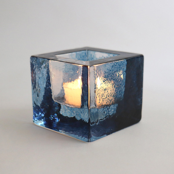 Kosta Boda Brick Votive - Blue