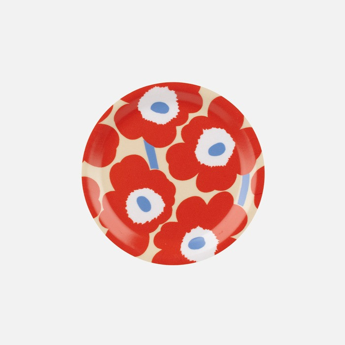 Marimekko Unikko Coaster - Red - Ingebretsen's Nordic Marketplace