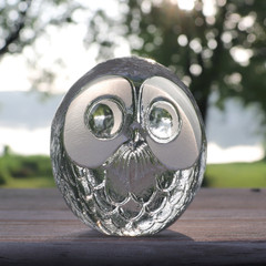 Mats Jonasson フクロウ ガラスオブジェ 4点セット Mats Jonasson Owl - Ingebretsen's Nordic Marketplace