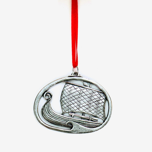Viking Ship Pewter Ornament