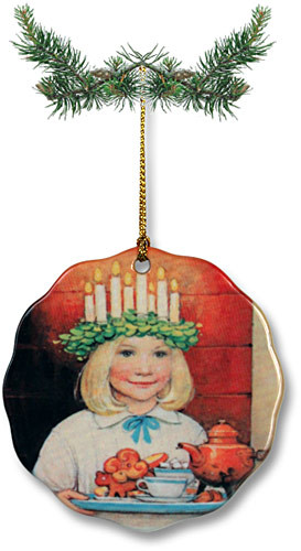 Young Lucia Ceramic Ornament